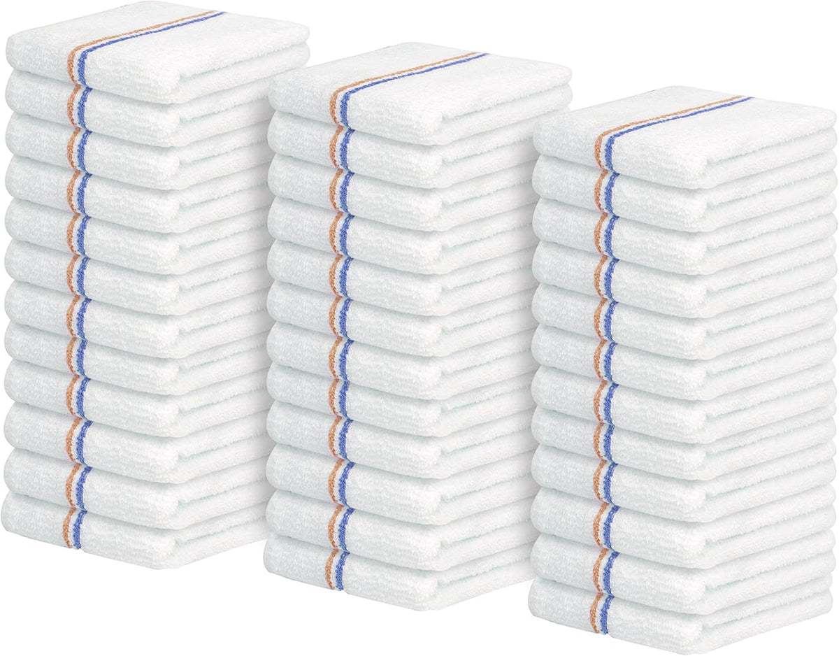 Avalon Towels Terry Bar Mop Towels (Value Pack of 36) Size 16"x19" – Absorbent and Durable