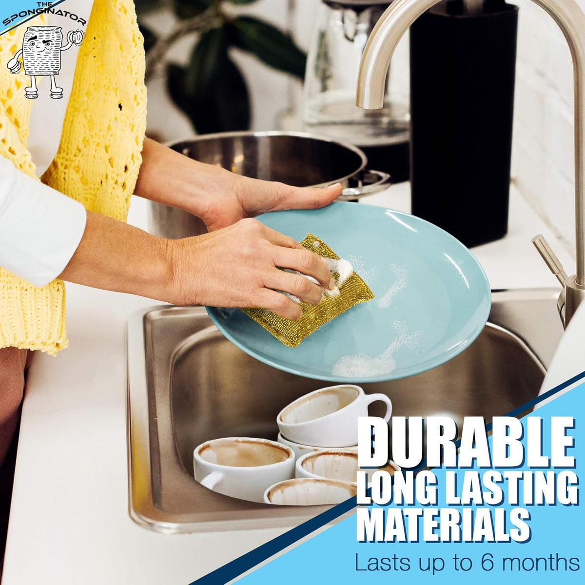 SPONGENATOR Kitchen Scrubbing Sponges - Heavy Duty Non-Scratch Scrubbing Cleaner Sponges in 2