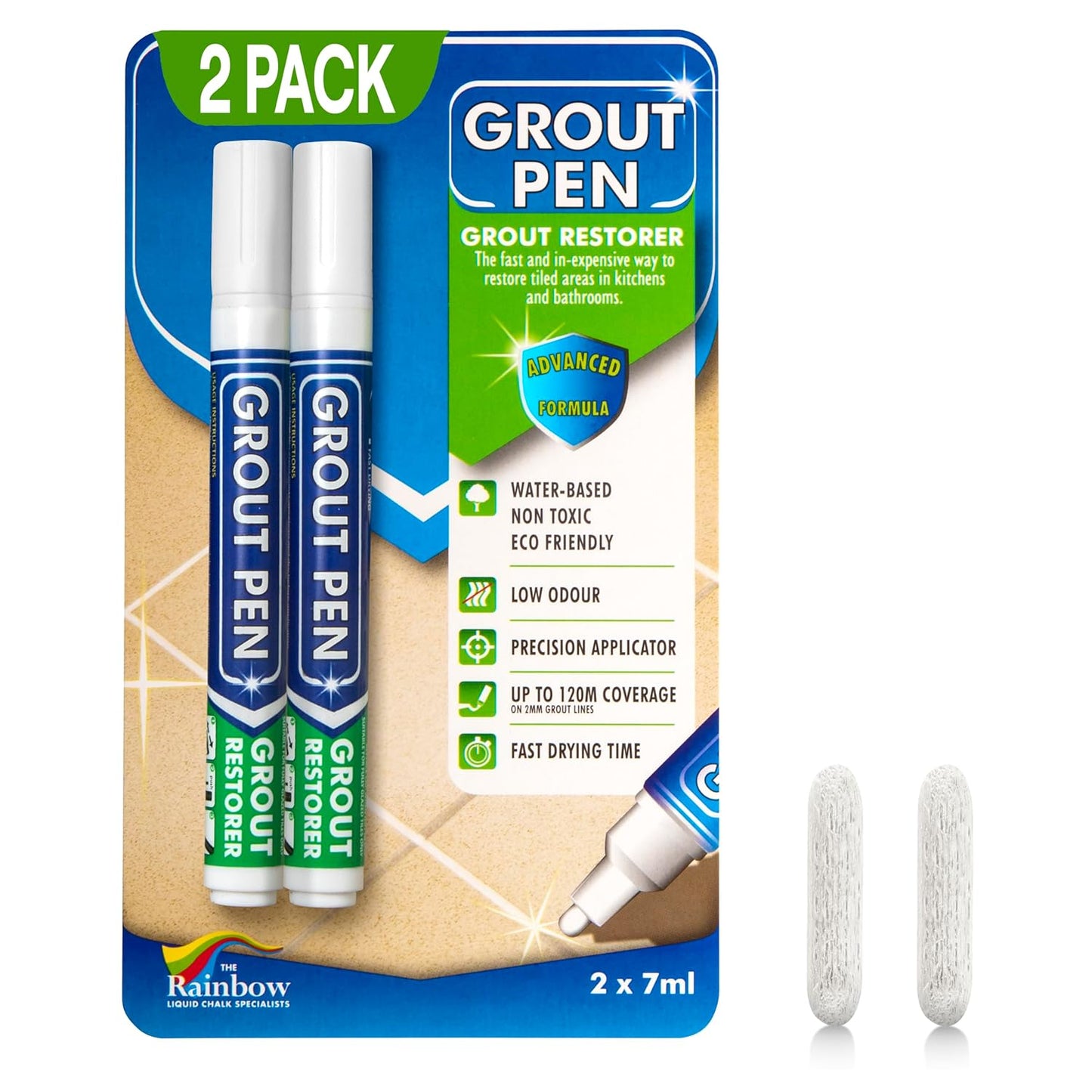 Grout Pen White Tile Grout Paint Marker: Waterproof Tile Grout Colorant and Sealer Pens for Cleaner