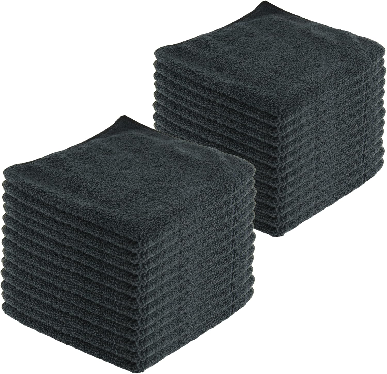 Microfiber Cleaning Cloths,24 Pack, 16"x16", All-Purpose, Softer, Highly Absorbent, Lint-Free