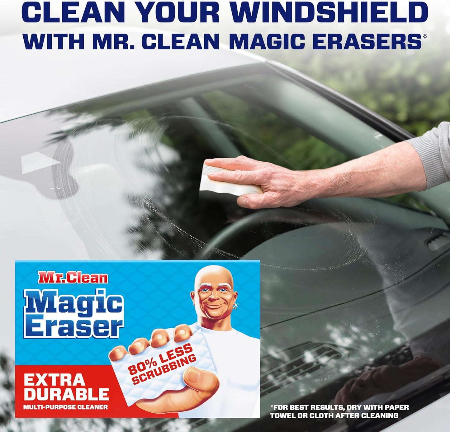 Mr. Clean Magic Eraser, Extra Durable, Multi Purpose Cleaner, Shoe, Bathroom, Shower, and Car