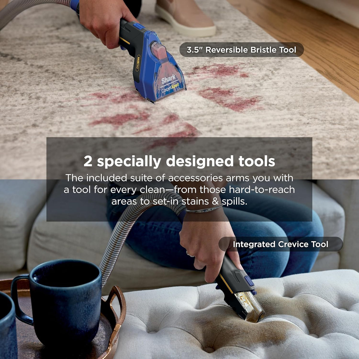 Shark CarpetXpert HairPro Upright Carpet, Area Rug & Upholstery Cleaner with Spot & Stain Remover