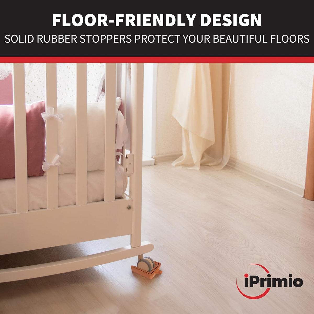 iPrimio No Lift Wheel Stoppers for Rolling Furniture - Bed and Furniture Stopper - Requires No