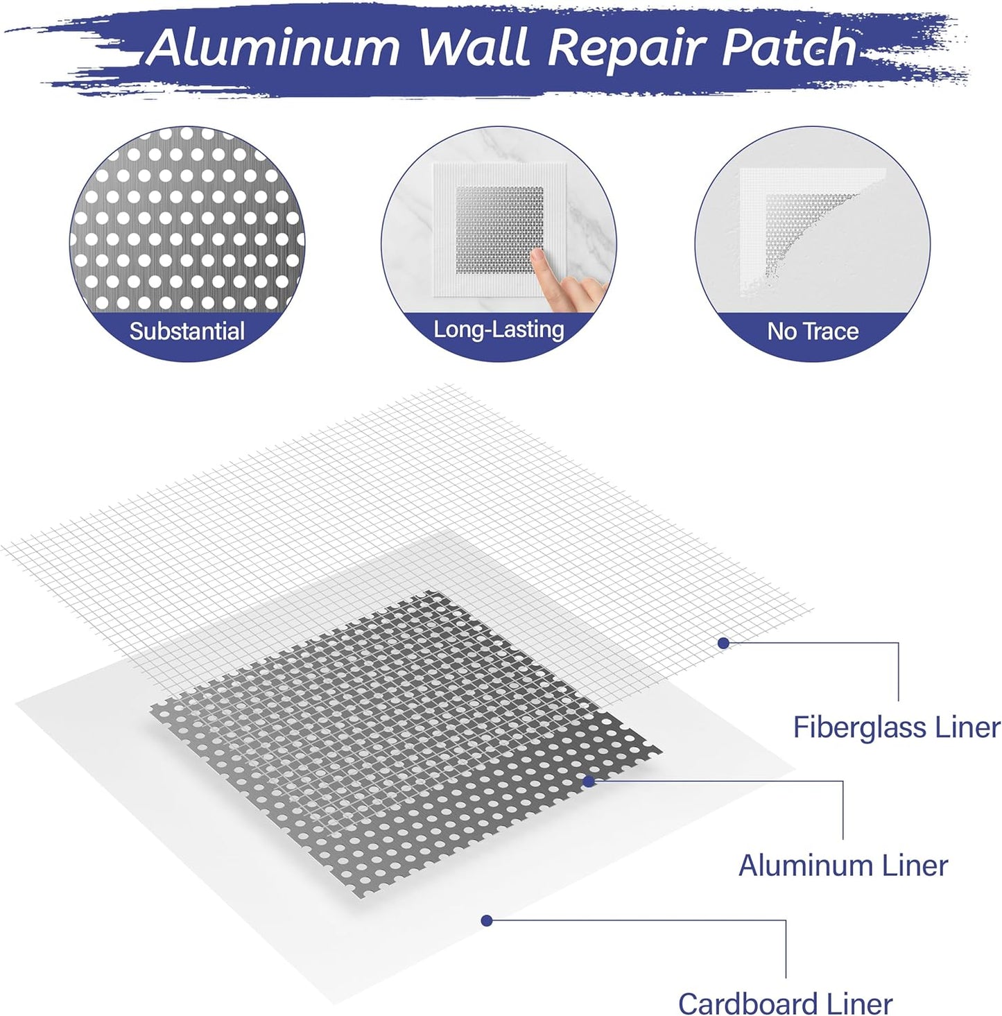 Oriflame Drywall Repair Kit: 8.5 Ounce Spackle Wall Repair with Patch/Scraper/Sandpaper/Gloves