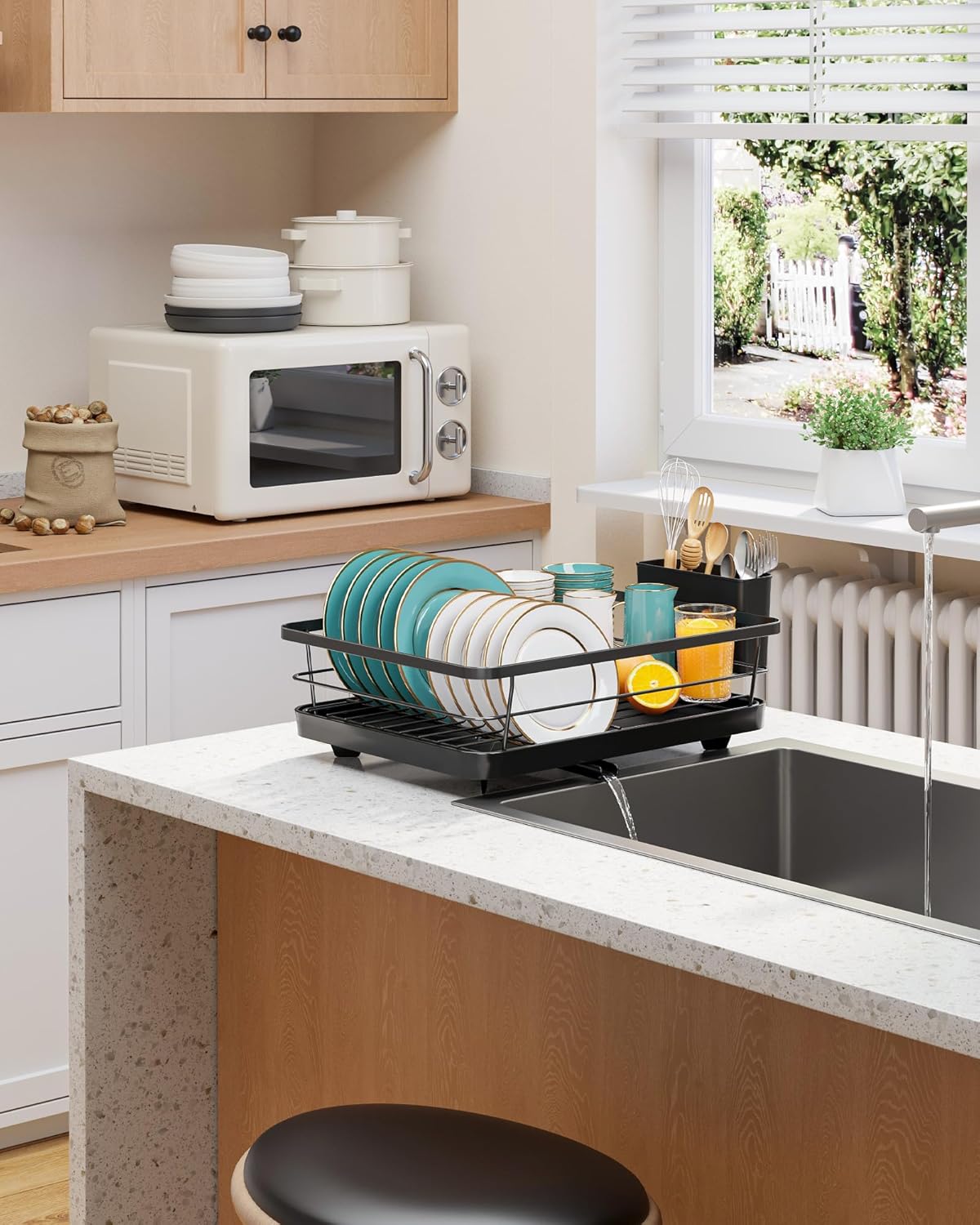 Stainless Steel Dish Drying Rack for Kitchen Counter, Sink Organization and Storage Essentials with