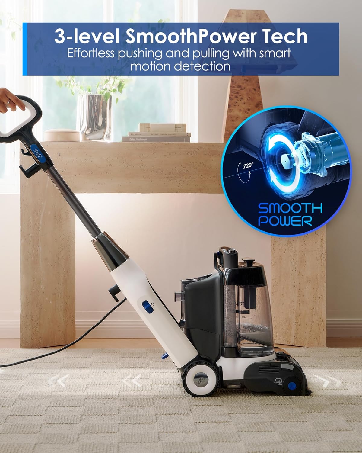 Tineco CARPET ONE Cruiser Smart Carpet Cleaner, Self-Cleaning and FlashDry, Deep Cleaning for