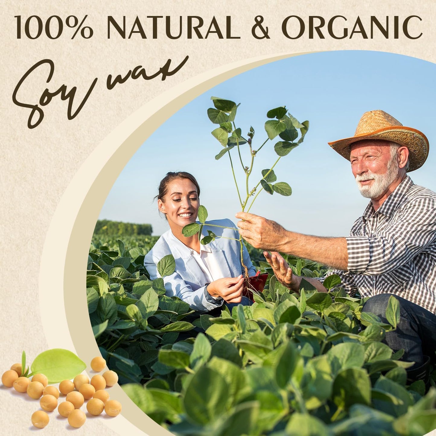 Soy Wax, Waxcanpy Natural Candle Wax, Organic Soy Wax for Candle Making from Farm, No Additives