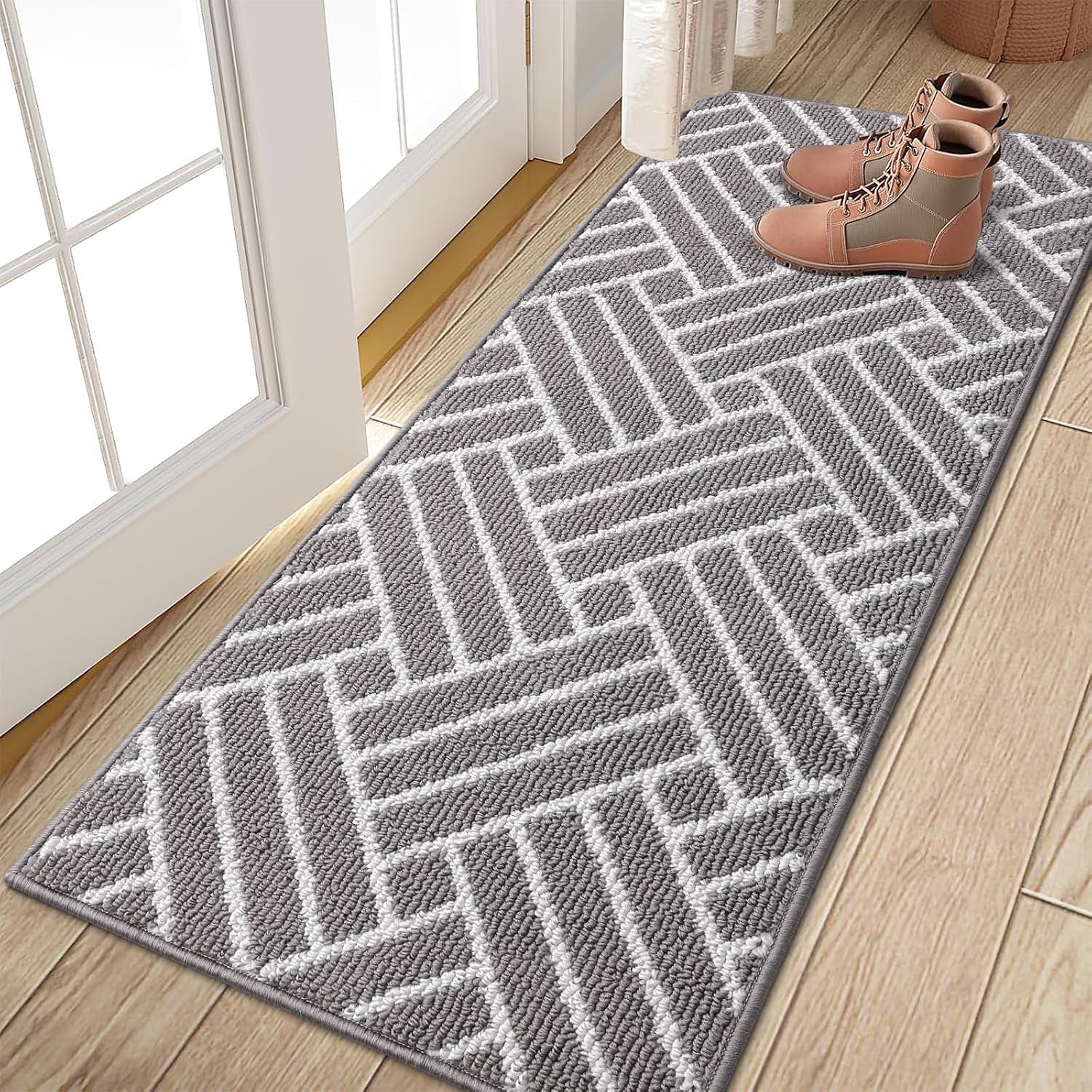 OLANLY Runner Indoor Door Mat, 47x23 Inch, Dirt Resistant and Absorbent, Non-Slip Rubber Backing