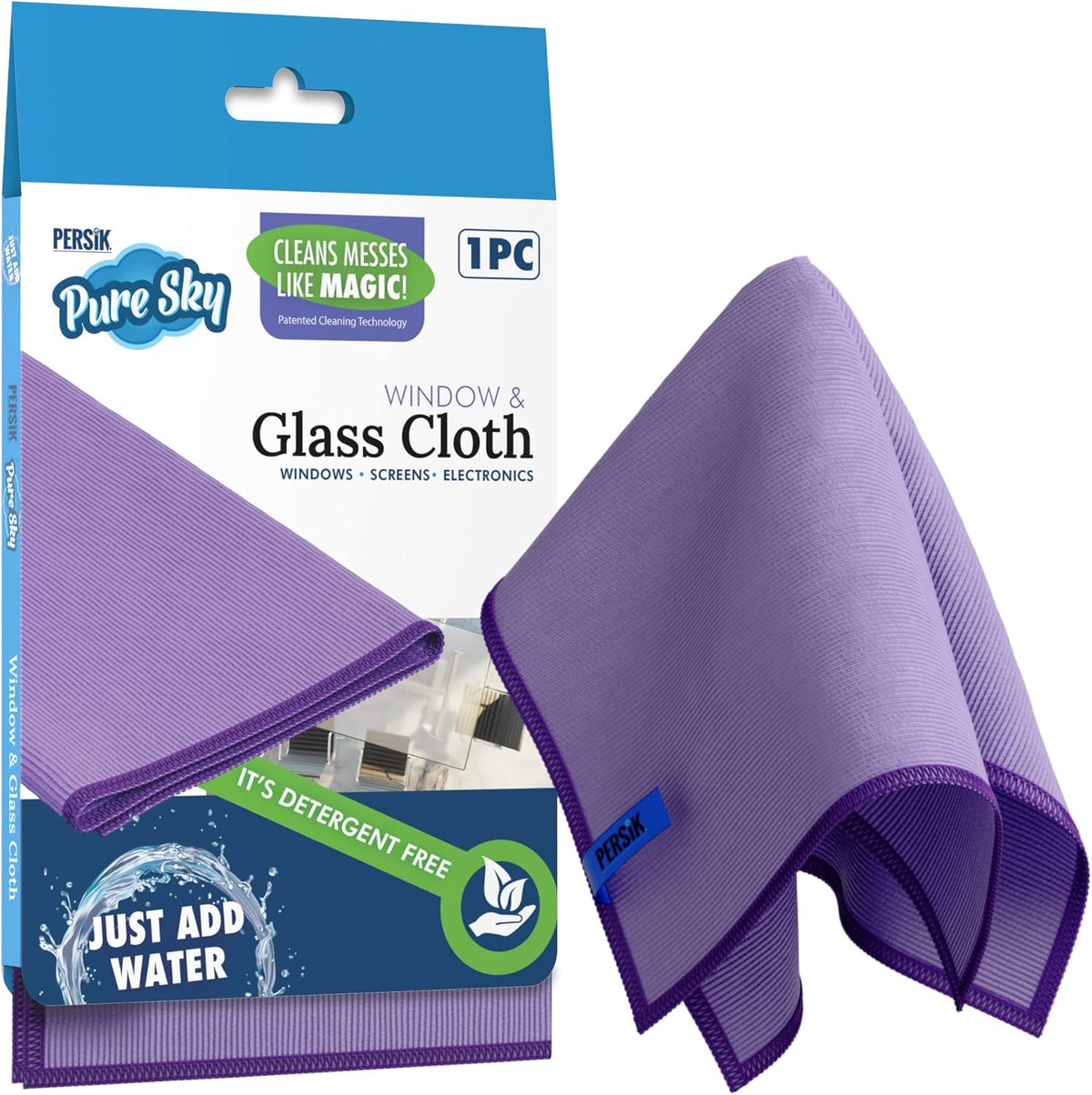 Pure-Sky Microfiber Cleaning Cloth - JUST ADD Water No Detergents Needed – Streak Free Magic Ultra
