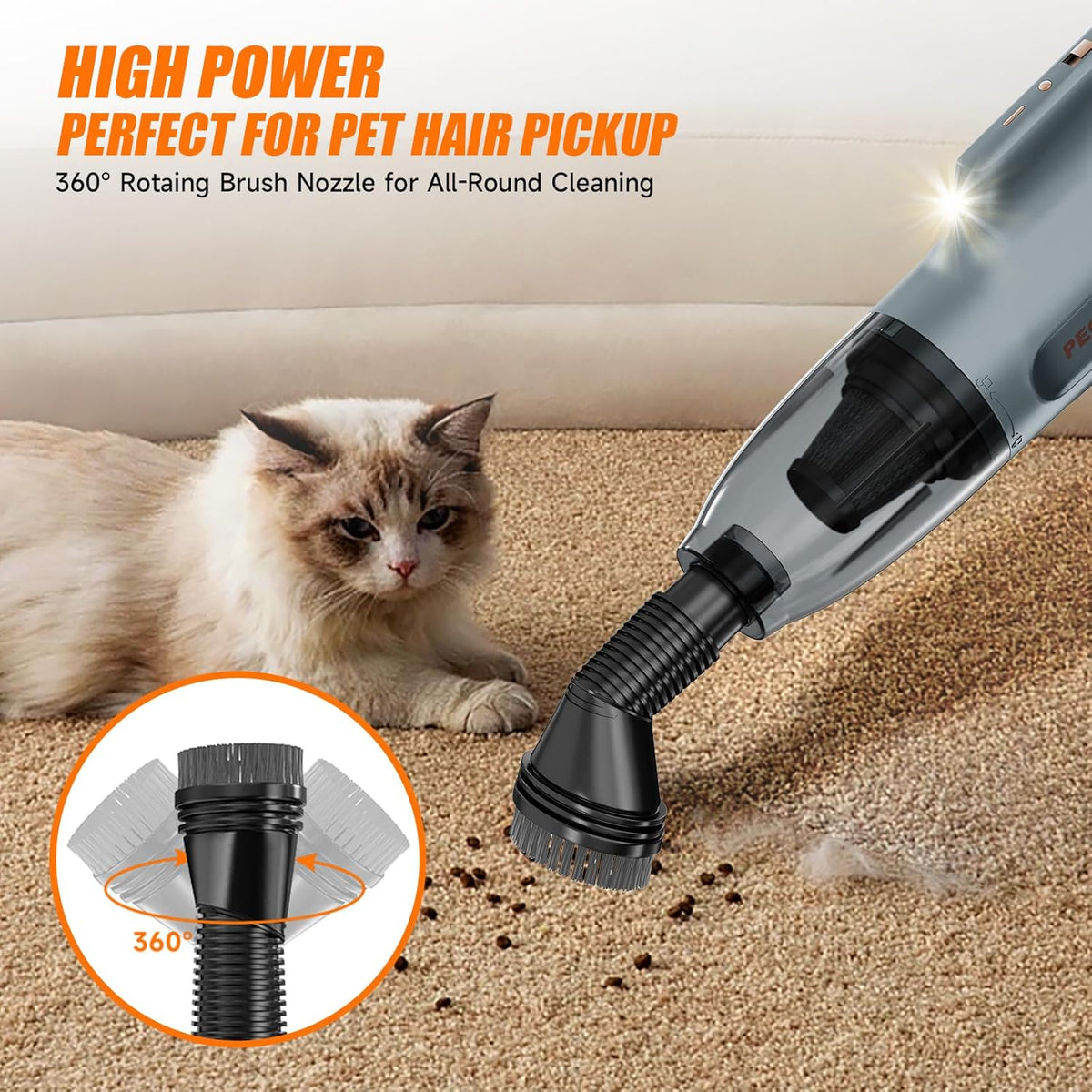 Handheld Vacuum Cordless Car Vacuum Portable, Cordless Handheld Vacuum Cleaner with Fast Charging