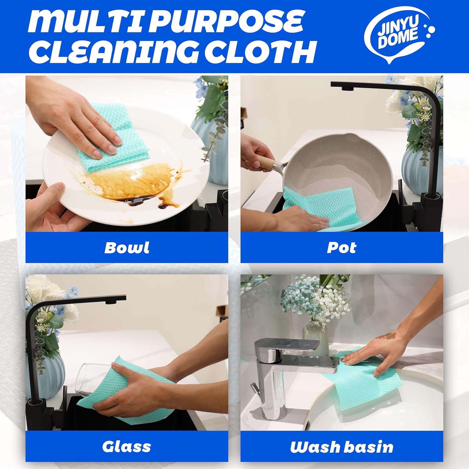 Reusable Kitchen Cleaning Cloths Dish Towels Dish Cloth Handi Wipe Reusable Cloths for Kitchen