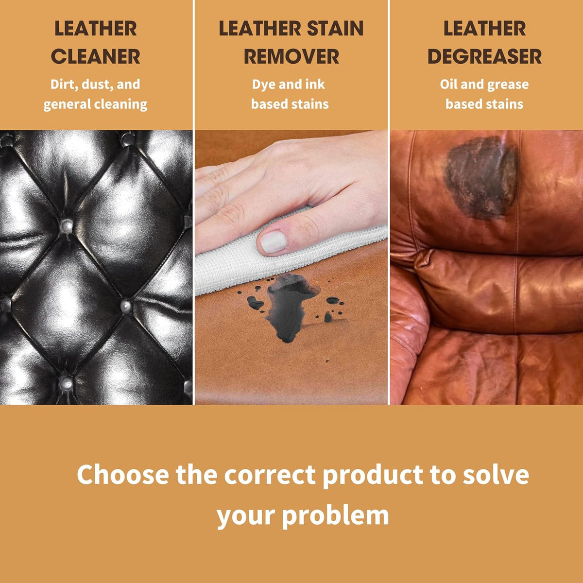 Furniture Clinic Leather Cleaner | Non-Toxic | Removes Dirt & Grime | All-Purpose Cleaning Solution