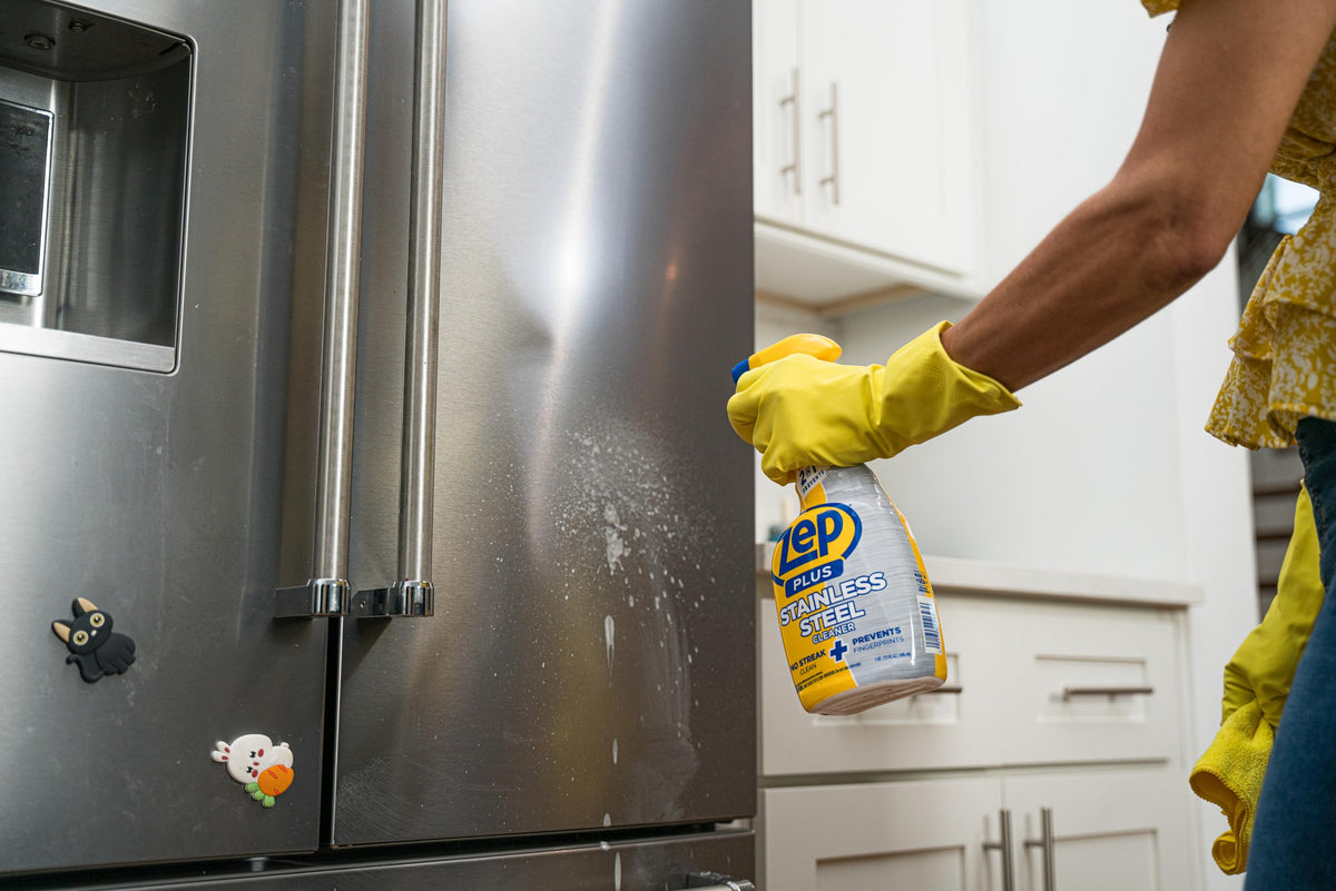 Zep Plus Stainless Steel Cleaner - 32 Fl OZ - R53512-2-in-1 benefits clean while preventing future