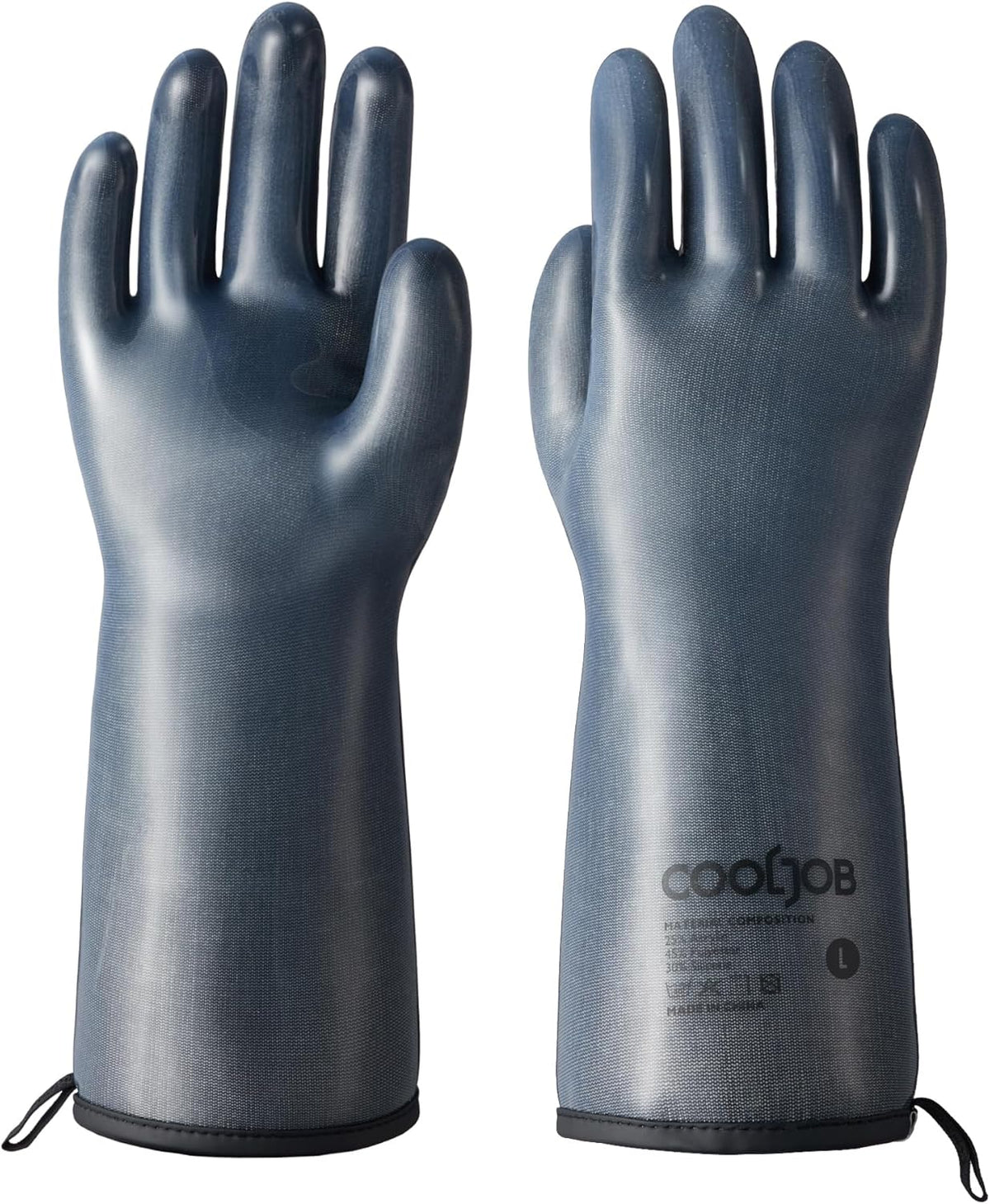 COOLJOB Heat Resistant Oven Gloves, Waterproof Liquid Silicone BBQ Grilling Gloves for Barbecue