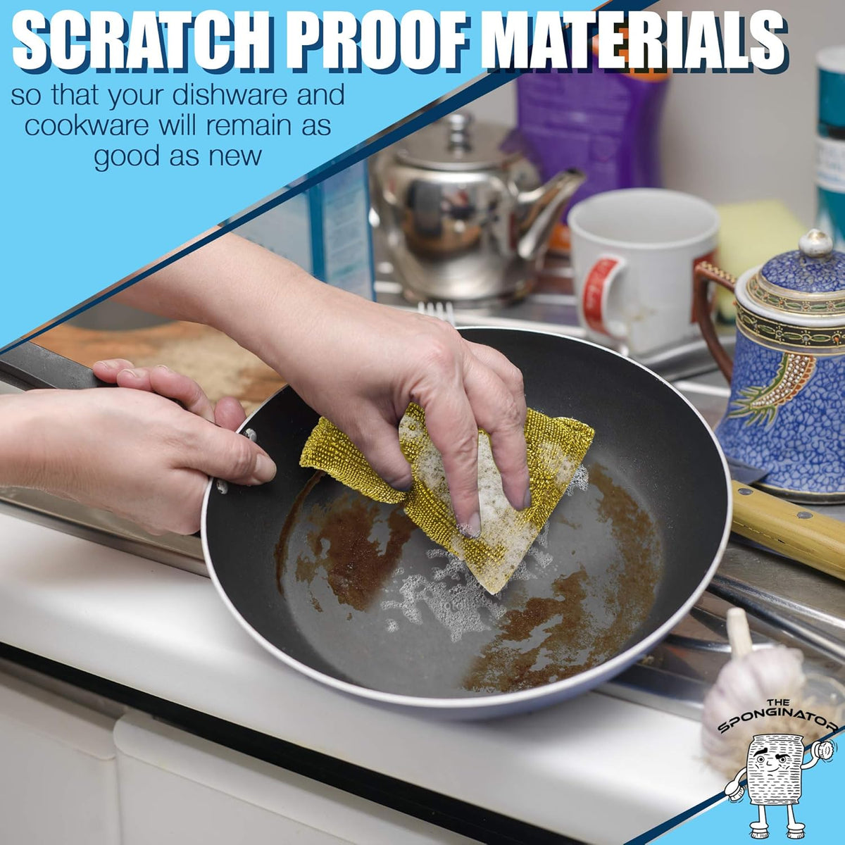 SPONGENATOR Kitchen Scrubbing Sponges - Heavy Duty Non-Scratch Scrubbing Cleaner Sponges in 2