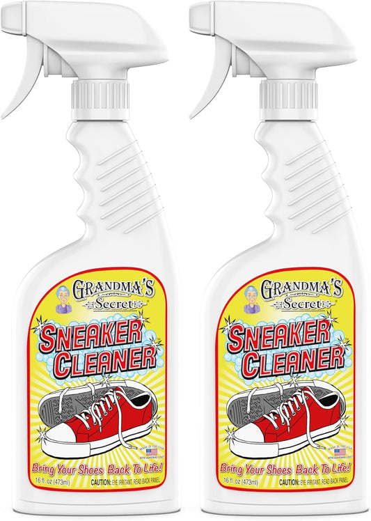 Grandma's Secret Sneaker Cleaner for Rubber, Canvas, Leather - Stain Remover Spray Removes Dirt