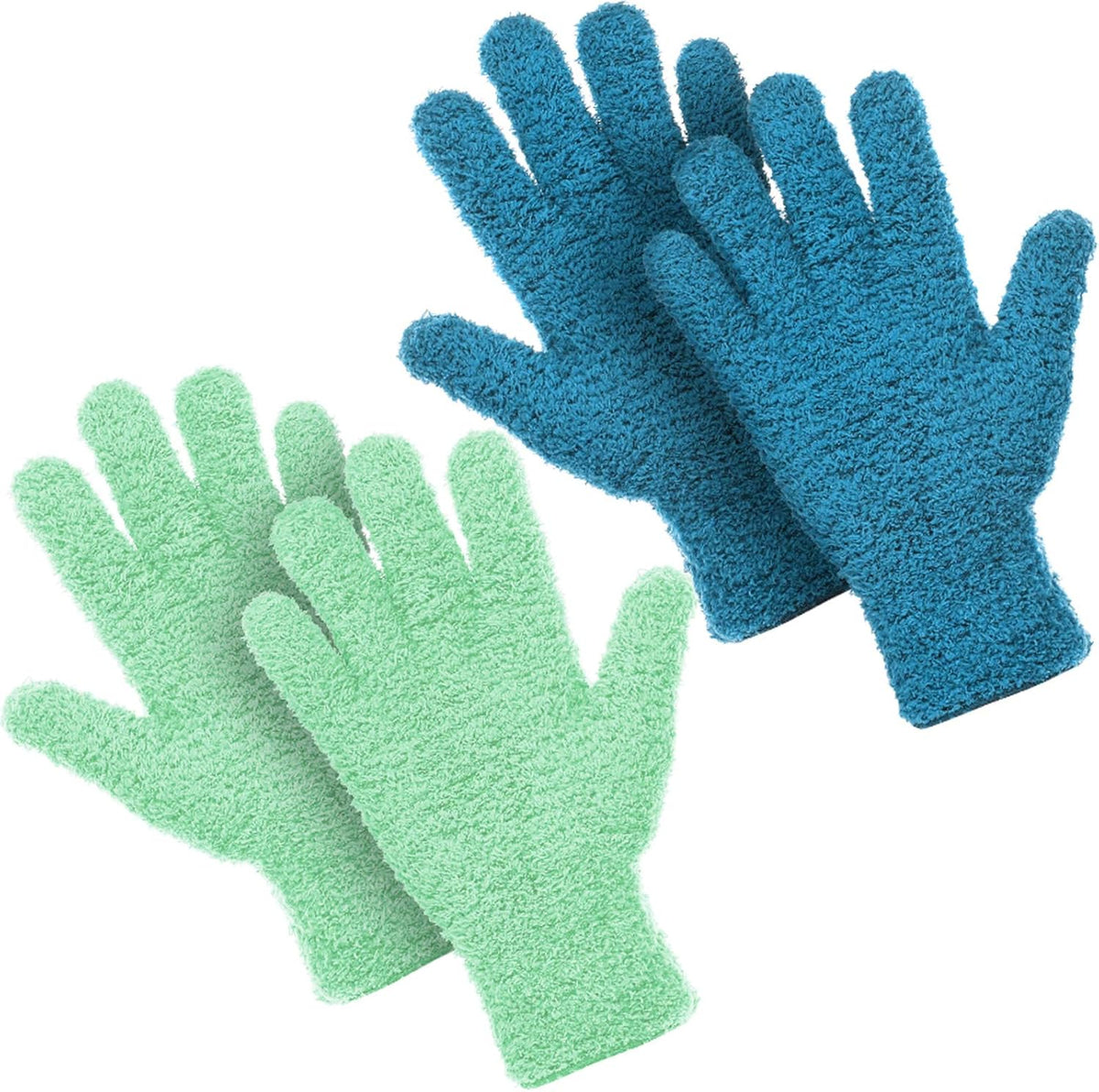 Patelai 2 Pairs Microfiber Gloves for plants Dusting Cleaning Glove Mittens House Cars Blinds