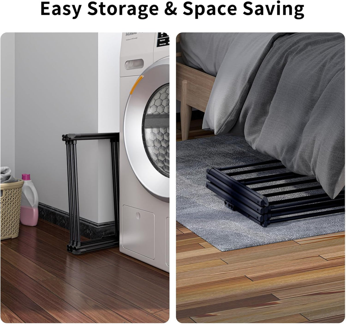 3 Tier Clothes Drying Rack,Foldable & Portable Clothing Drying Rack,Space-Saving Design, Indoor &