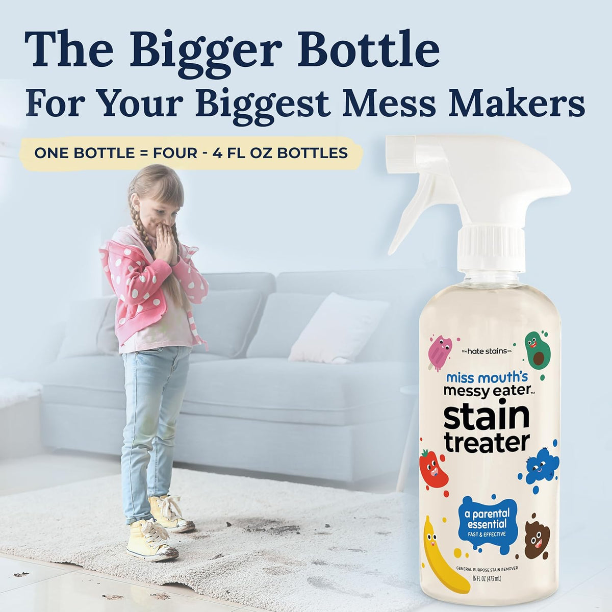 Miss Mouth's Messy Eater Stain Treater Spray - 16oz Stain Remover - Newborn & Baby Essentials - No