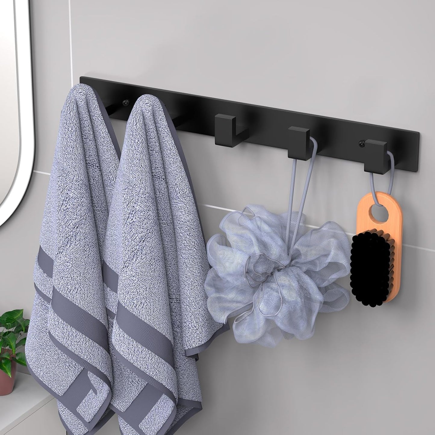 PMMASTO Coat Rack Wall Mount, Coat Hooks Wall Hooks for Hanging, Stainless Steel Coat Hanger Towel