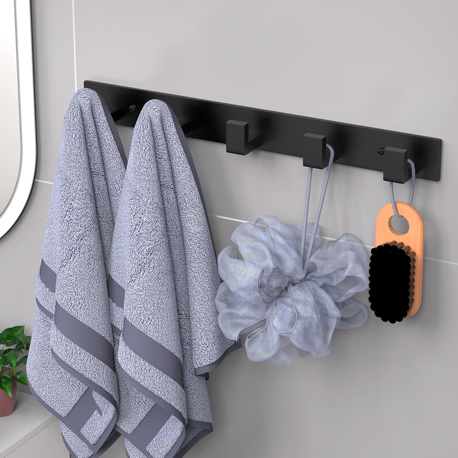 PMMASTO Coat Rack Wall Mount, Coat Hooks Wall Hooks for Hanging, Stainless Steel Coat Hanger Towel