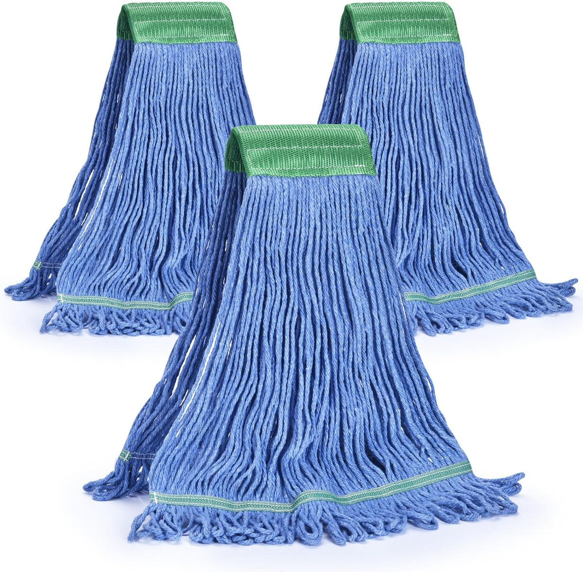 Matthew Cleaning Commercial Mop Head Replacement, 5 Inch Wide Headband, Looped End Cotton Blend