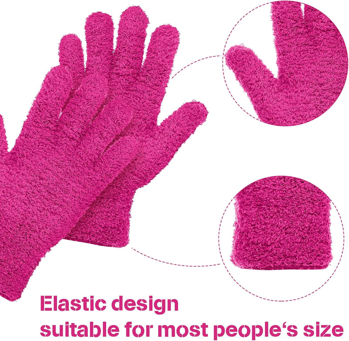 Patelai 2 Pairs Microfiber Gloves for plants Dusting Cleaning Glove Mittens House Cars Blinds