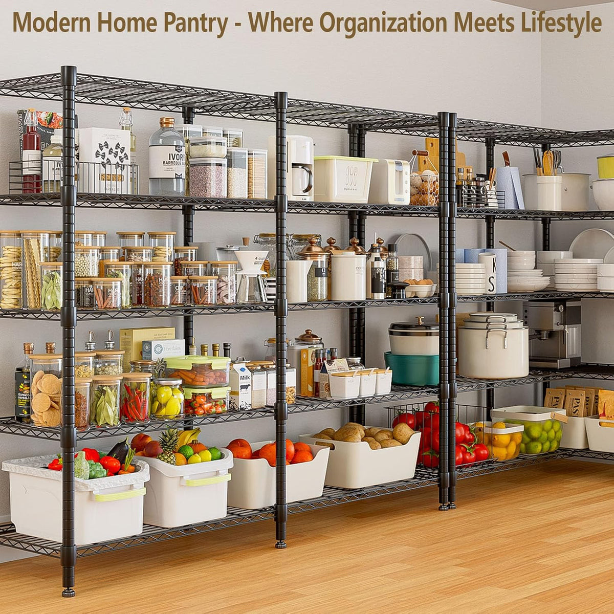 Himimi 72" W Wire Rack Shelving-2000LBS Capacity, Adjustable Storage Shelves Metal Shelves for