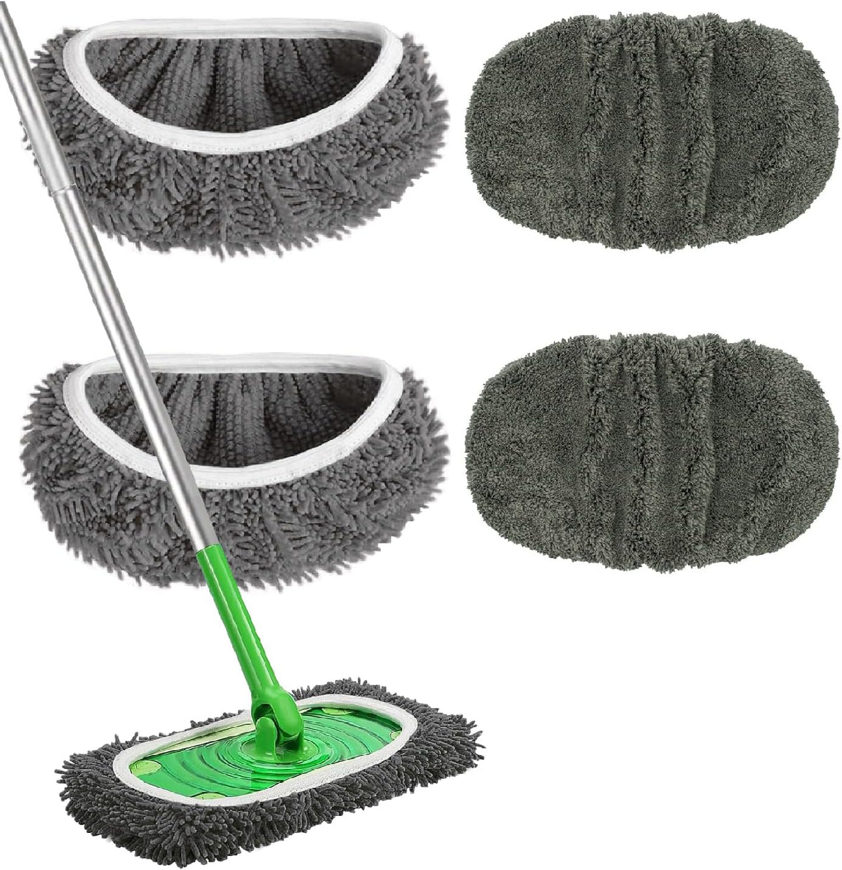 Reusable Microfiber Mop Pads Washable Wet Pads Compatible with Swiffer Sweeper Refills Pads for Wet