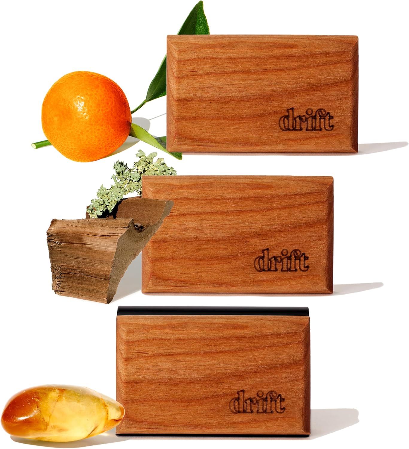 Drift Car Air Freshener Starter Kit - Wooden Deodorizer - Vehicle Odor Remover - Auto Scent