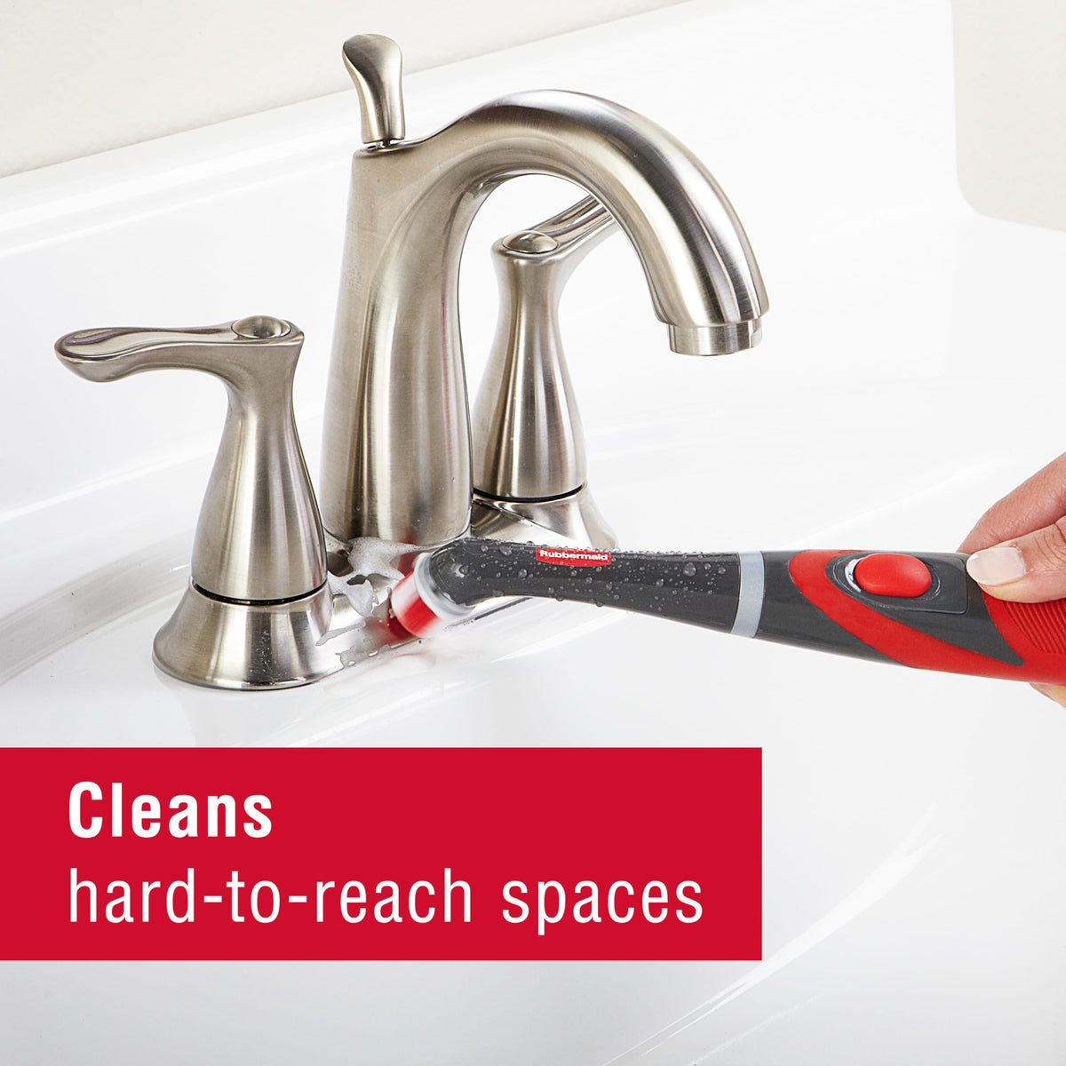 Rubbermaid Reveal Power Scrubber with Multi-Purpose & Grout Head, Cordless Electric Battery Powered