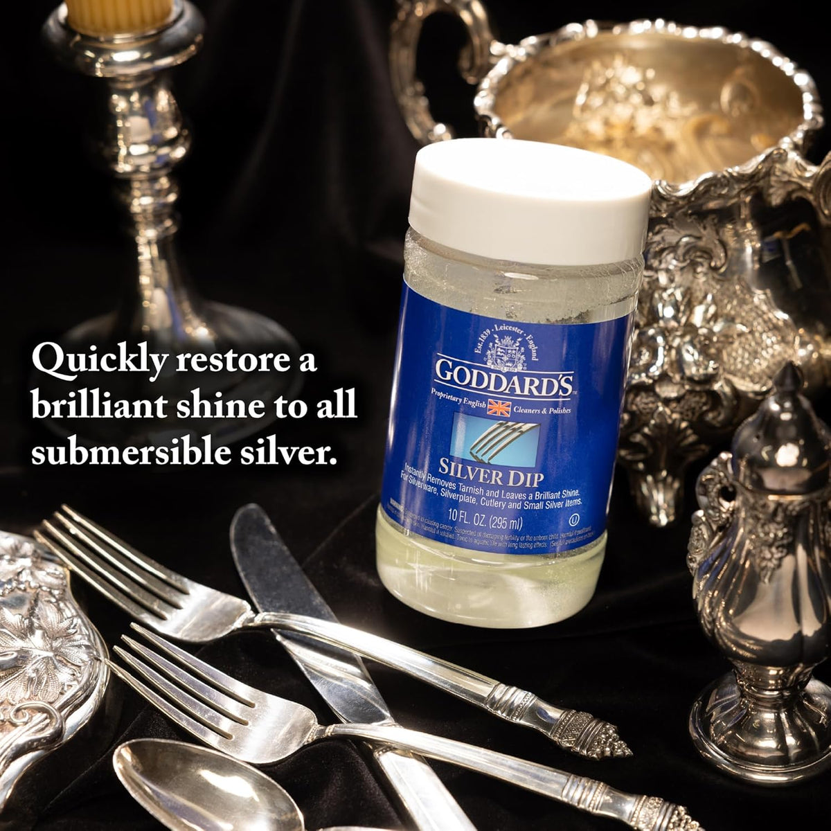 Goddard’s Silver Cleaner Dip – Silver Jewelry Cleaner Solution for Filigree Metalwork & Small Items