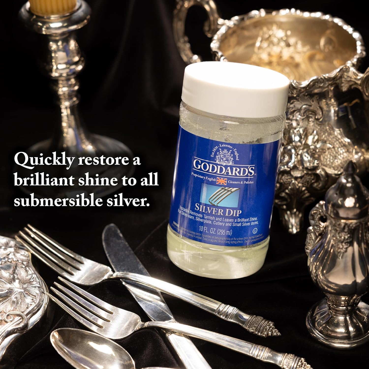 Goddard’s Silver Cleaner Dip – Silver Jewelry Cleaner Solution for Filigree Metalwork & Small Items