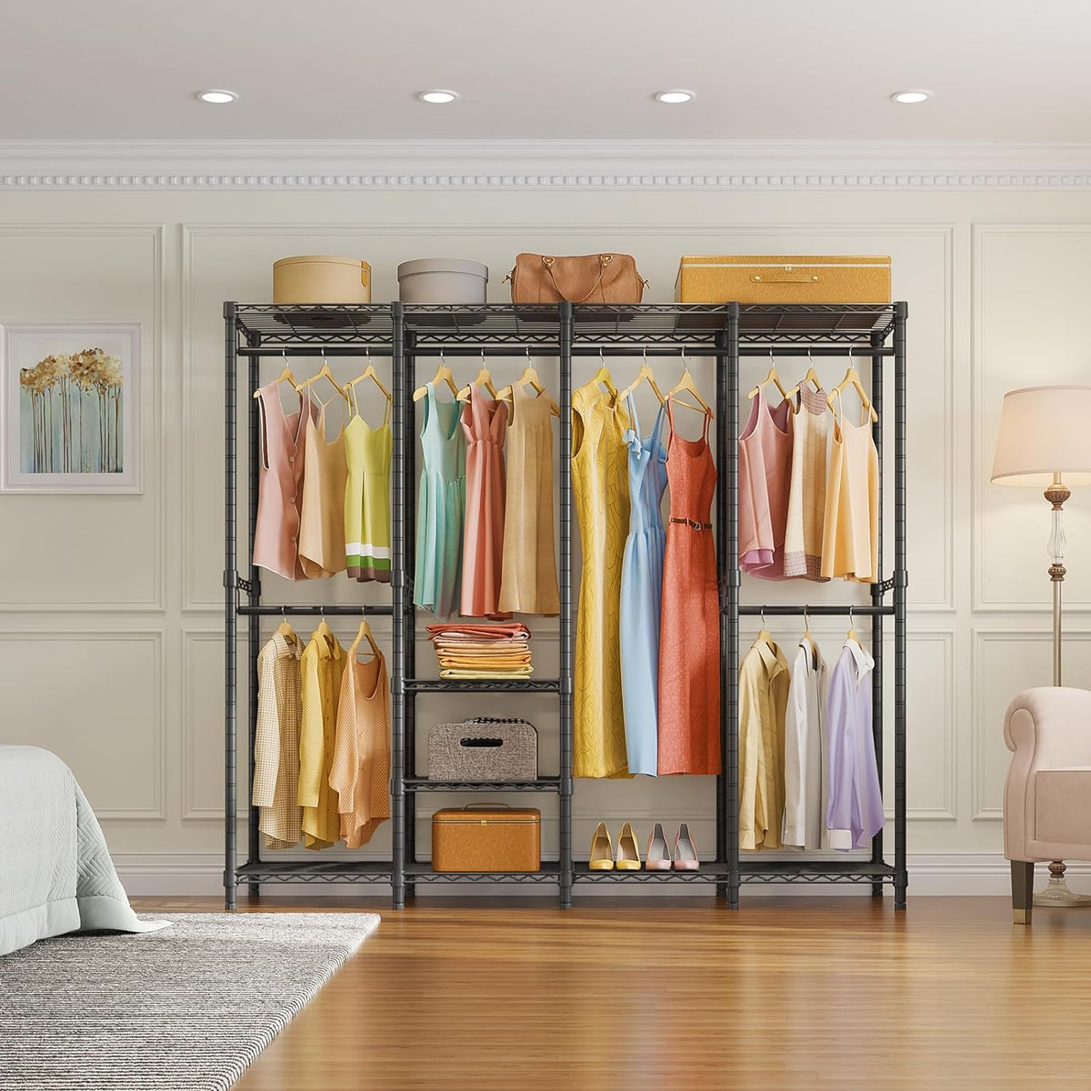 VIPEK V40 Medium Garment Rack Heavy Duty Clothes Rack for Hanging Clothes, Multi-Functional Bedroom