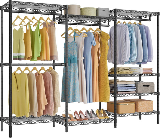 VIPEK V5 Plus Large Portable Closet Rack Freestanding Wardrobe Closet, Multi-Functional Clothes
