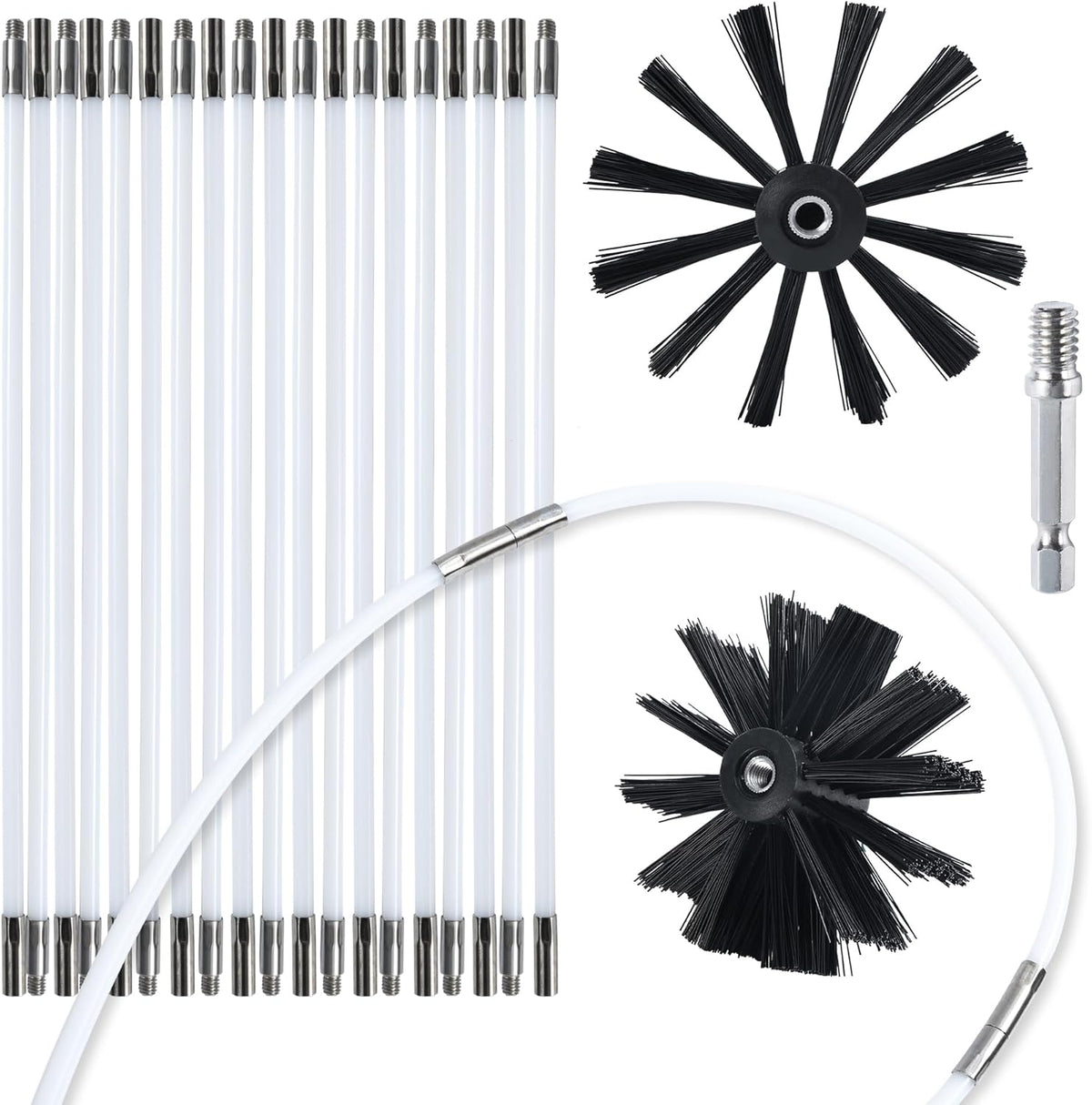 HOKLNUSE Dryer Vent Cleaner Kit Chimney Sweep Cleaning Tools Pellet Stove Cleaner Kit Air Dryer