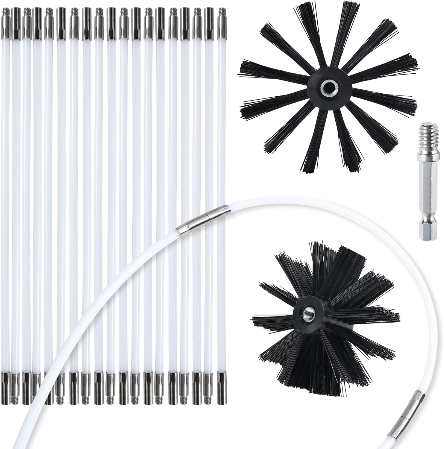 HOKLNUSE Dryer Vent Cleaner Kit Chimney Sweep Cleaning Tools Pellet Stove Cleaner Kit Air Dryer