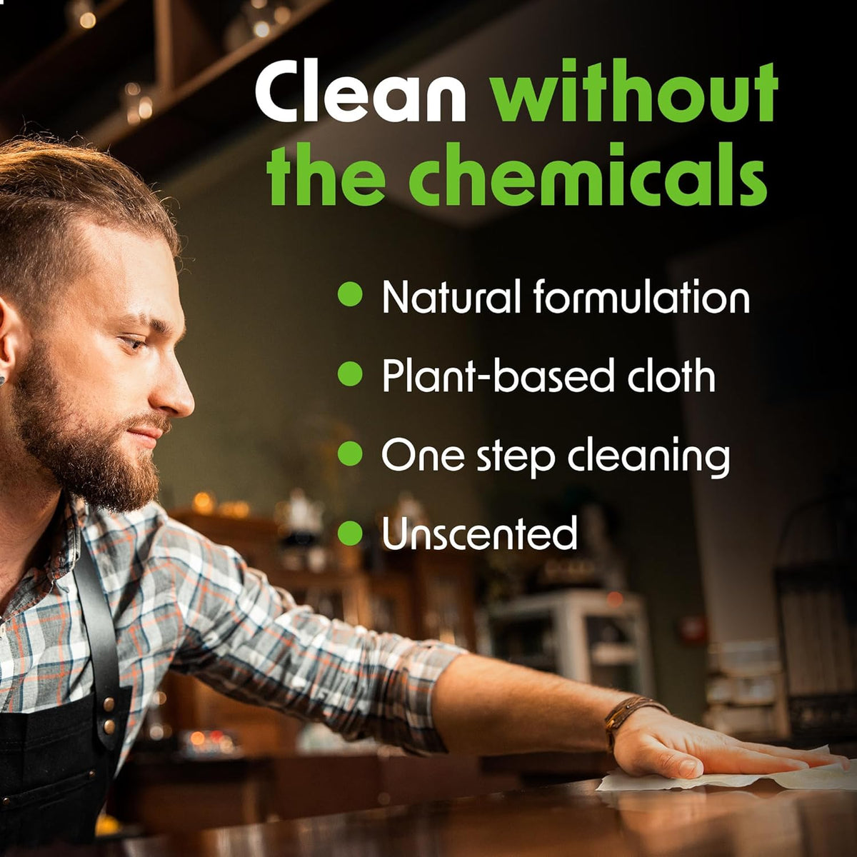 Wipex Table Bussers - Multi Surface Cleaner Natural Cleaning Wipes - Cleaning Vinegar Plant Based