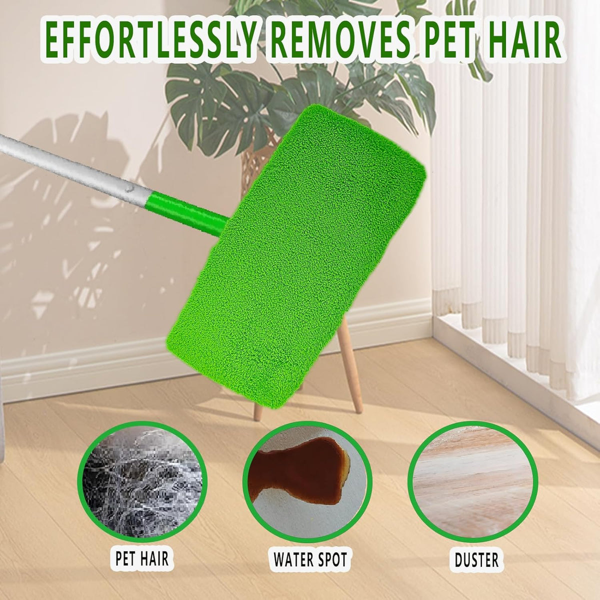 8PCS Reusable Microfiber Mop Pads Washable Wet Pads Compatible with Swiffer Sweeper Refills Pads
