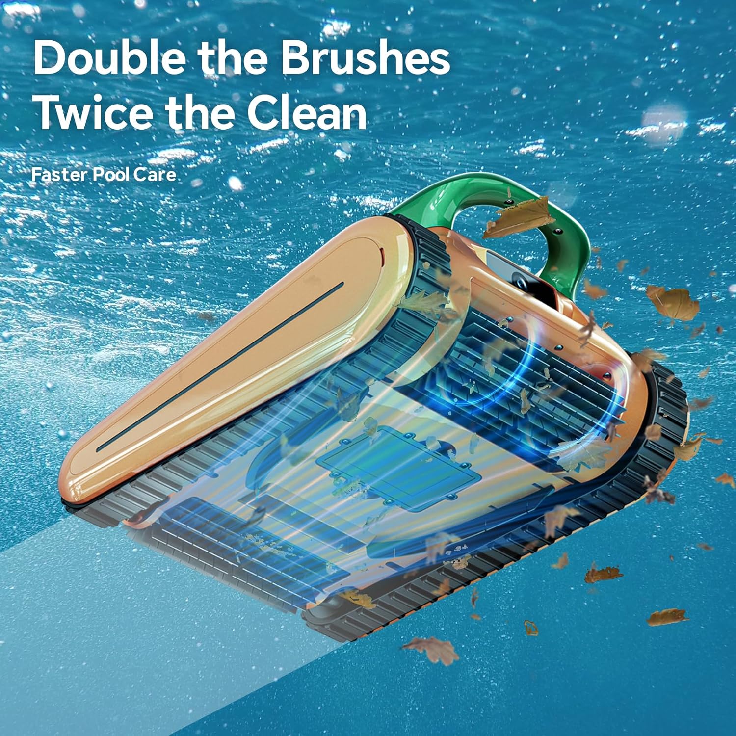 Cordless Robotic Pool Cleaner -Pool Vacuum 180W Brushless Motor, 45,000Pa Suction, Wall Climbing