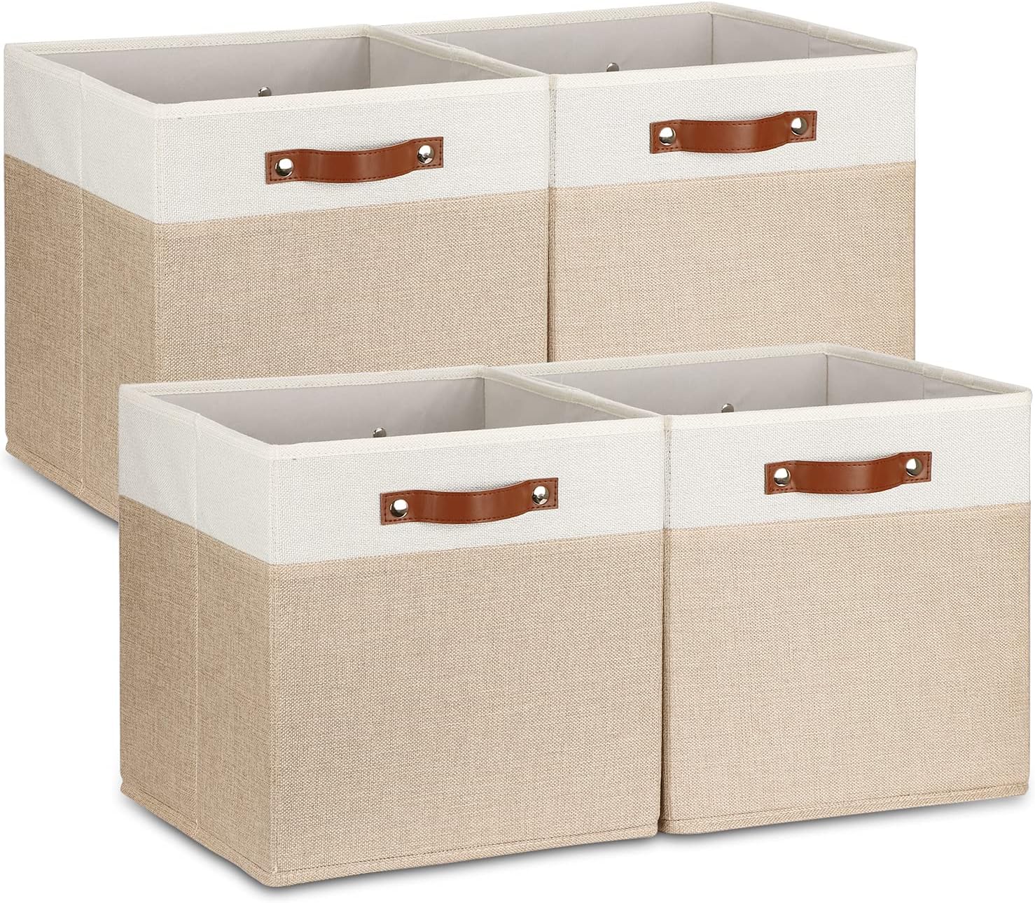 Temary Cube Storage Bins 13 Inch Fabric Storage Cubes Storage Baskets for Shelves Closet Baskets