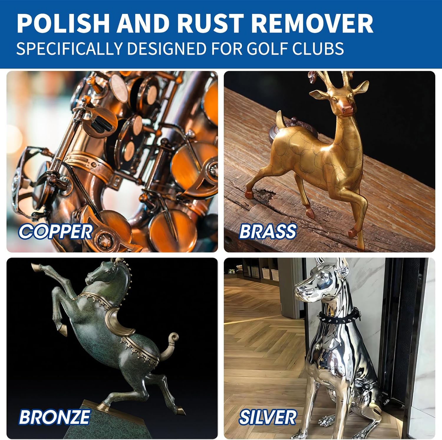 Brass Polish Copper Cream Cleaner Kit - Instant Polishing Cream And Protective Tarnish Removal