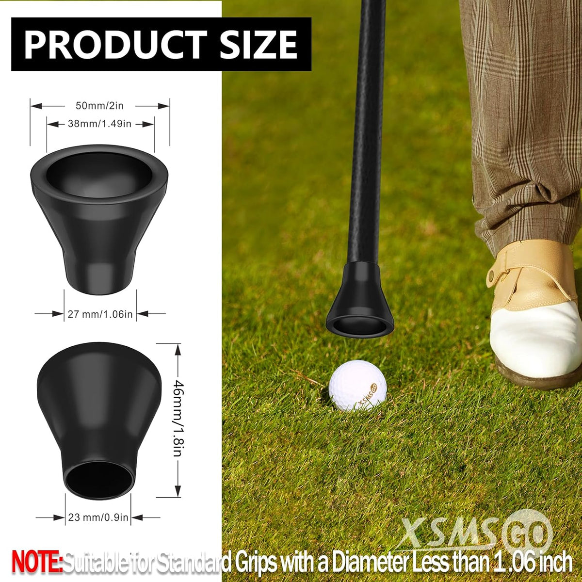 4pcs Golf Ball Retriever,Quick-Install Golf Ball Picker Upper Tool,Durable Golf Ball Grabber for