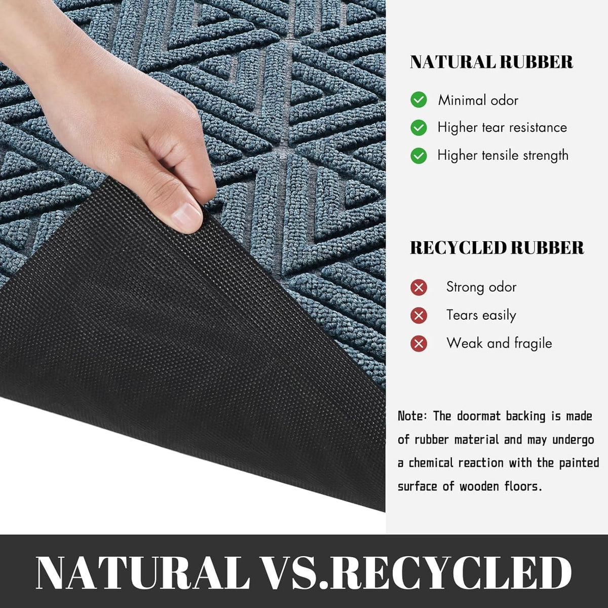 Yimobra Extra Large Door Mat 60x32, All-Weather Waterproof Non-Slip Welcome Matt Outdoor, Heavy