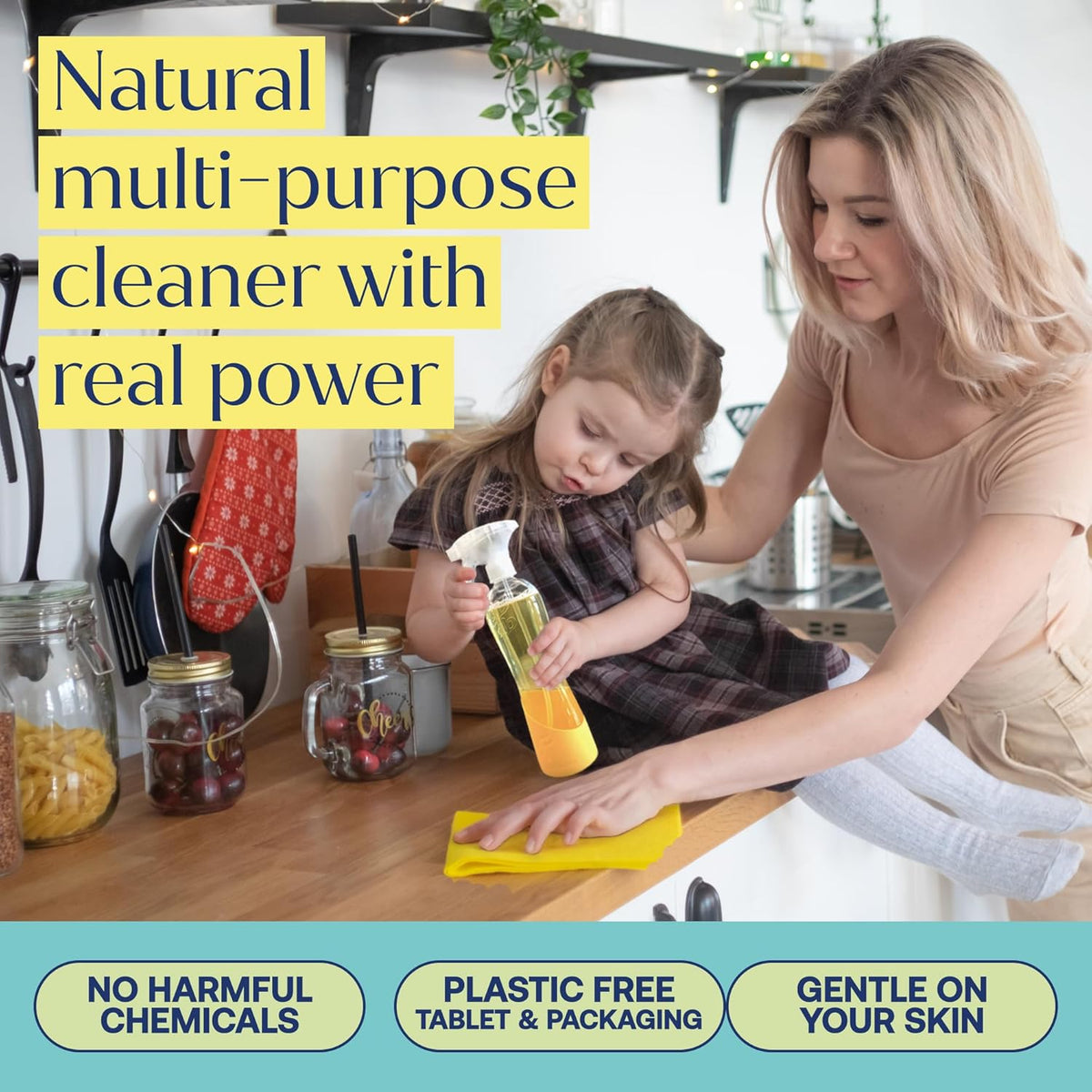 Fab Tab Sustainable Cleaning - All Purpose Refill Spray Tablets - Multi-surface Cleaning Spray