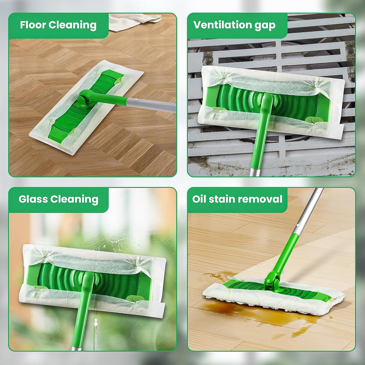 60 Count Dry Sweeping Cloths Compatible with Swiffer Sweeper Heavy Duty Pet Pads Refills Cleaning