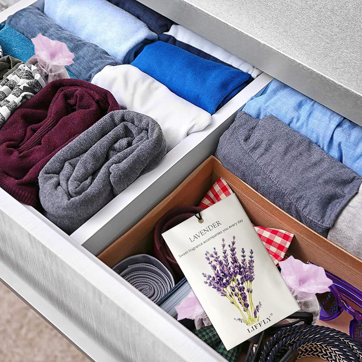 14 Packs Scented Sachets for Drawers and Closets Lavender, Rose, Jasmine, Ocean, Vanilla