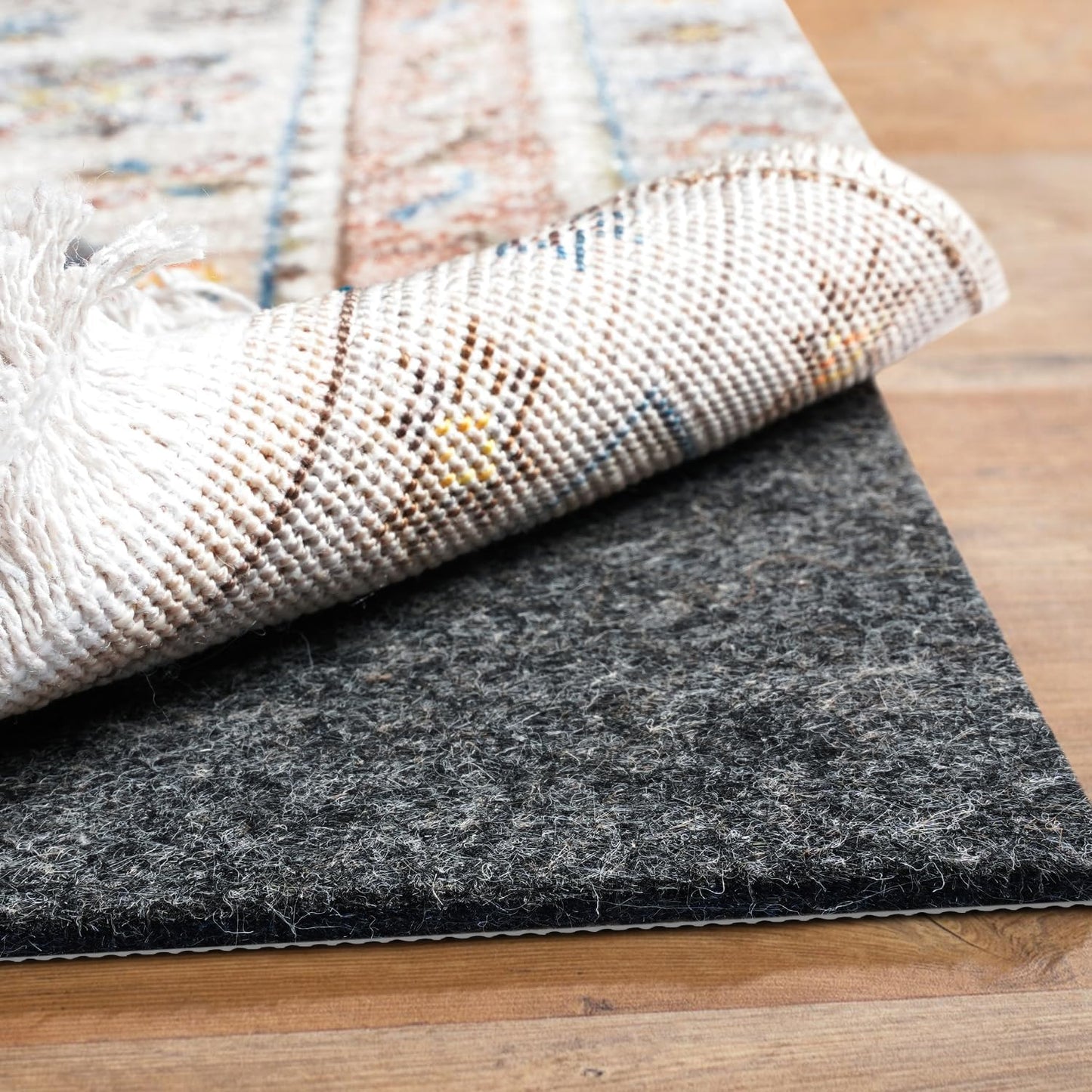 BAGAIL Felt and Natural Rubber Backing Rug Pads 1/4” Thick, 2 x 3 Ft Non Slip Carpet Gripper Keep
