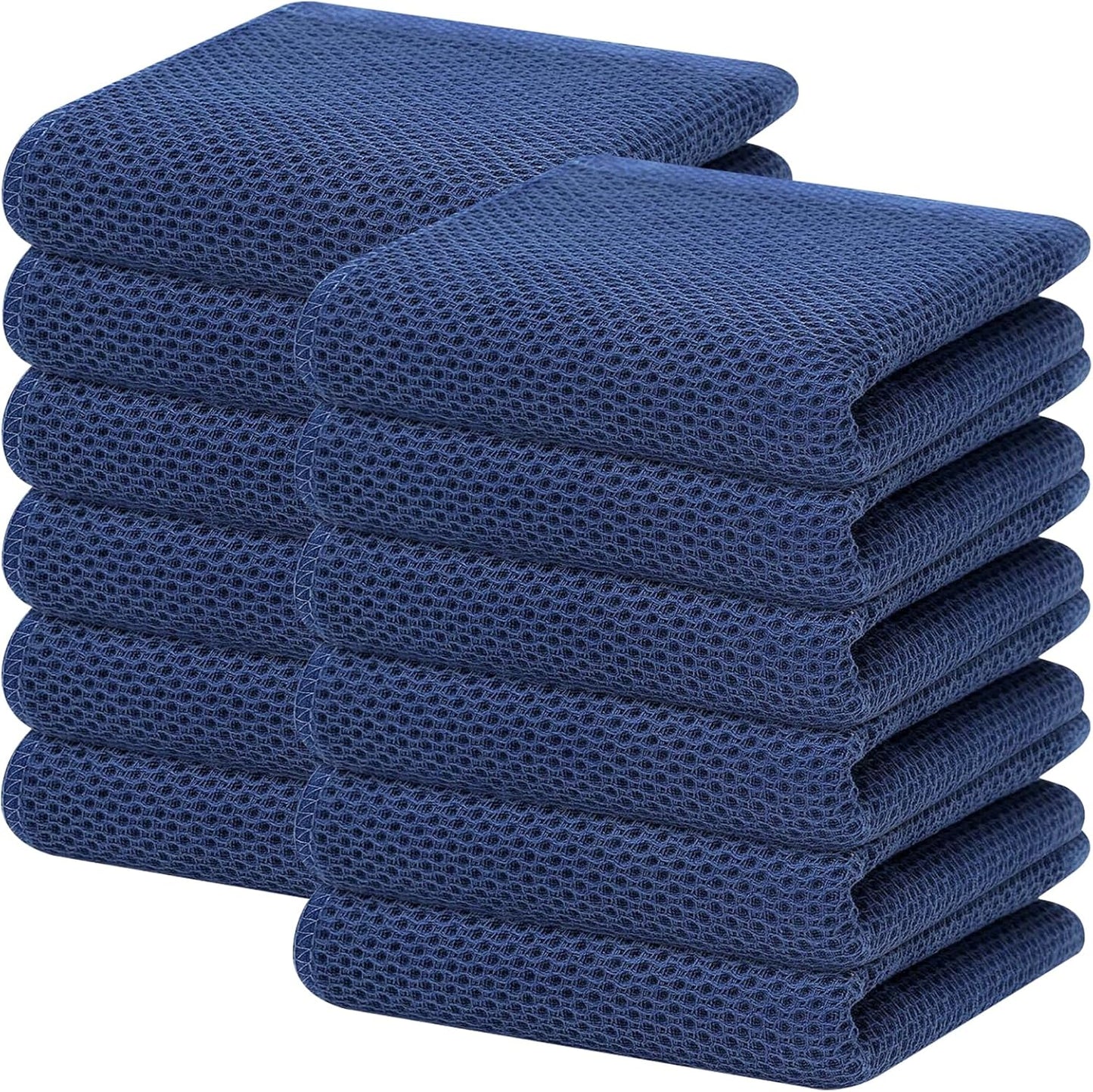 Homaxy 100% Cotton Waffle Weave Kitchen Dish Towels, Ultra Soft Absorbent Quick Drying Cleaning