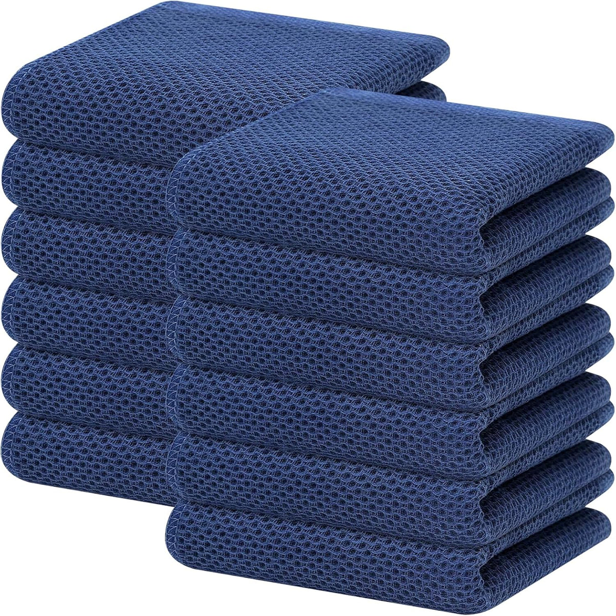 Homaxy 100% Cotton Waffle Weave Kitchen Dish Towels, Ultra Soft Absorbent Quick Drying Cleaning